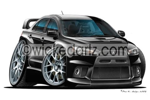 Mitsubishi Lancer EVO 10 Black DK (Items from £9.50)