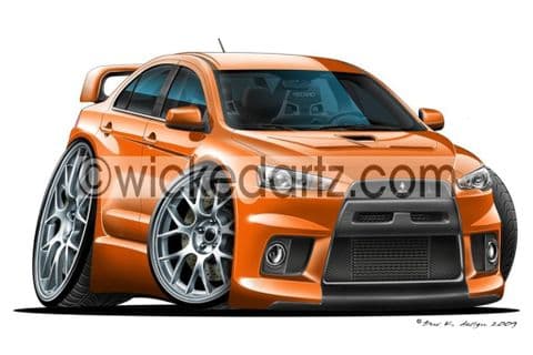 Mitsubishi Lancer EVO 10 Orange DK (Items from £9.50)