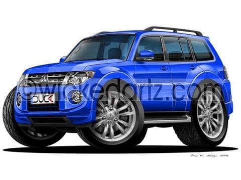 Mitsubishi Pajero MK4 4x4 Blue DK (Items from £9.50)