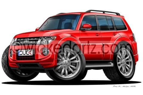Mitsubishi Pajero MK4 4x4 Red DK (Items from £9.50)