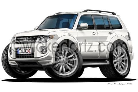 Mitsubishi Pajero MK4 4x4 White DK (Items from £9.50)