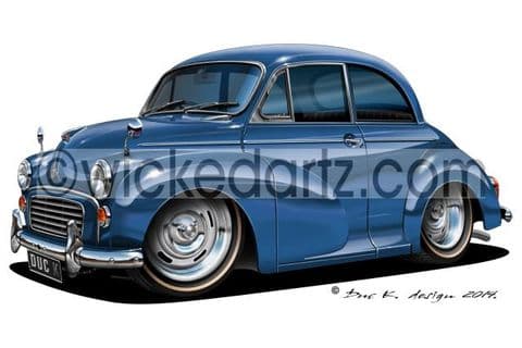 Morris Minor Classic Saloon Blue DK (Items from £9.50)