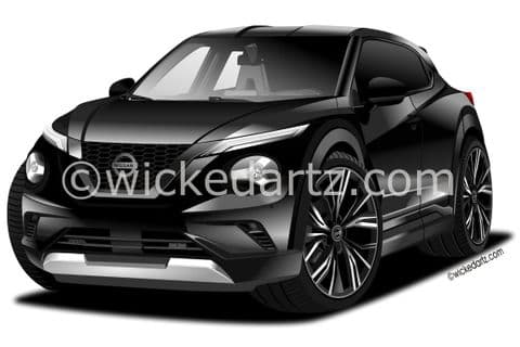 Nissan Juke MK2 SUV 2019+ Black (Items from £9.50)
