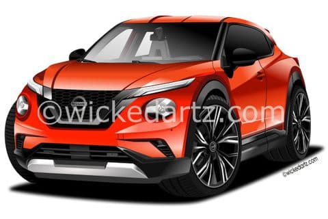 Nissan Juke MK2 SUV 2019+ Flame Red (Items from £9.50)