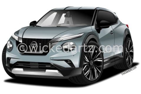 Nissan Juke MK2 SUV 2019+ Silver (Items from £9.50)
