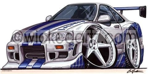 Nissan R34 Skyline 2 Fast 2 Furious Silver/Blue (Items from £9.50)