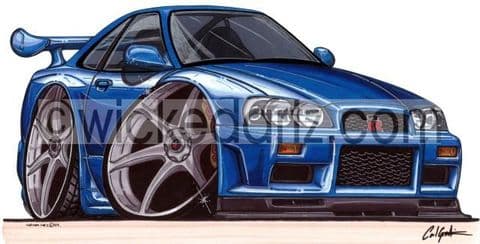 Nissan R34 Skyline Blue (Items from £9.50)