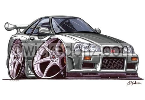 Nissan R34 Skyline Dark Silver (Items from £9.50)