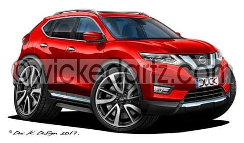 Nissan X-Trail SUV 2017+ Dark Red DK (Items from £9.50)