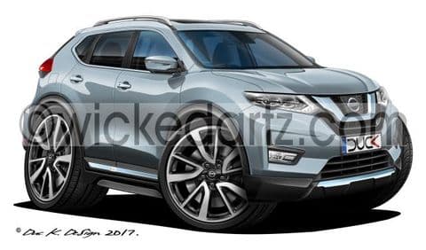 Nissan X-Trail SUV 2017+ Silver DK (Items from £9.50)