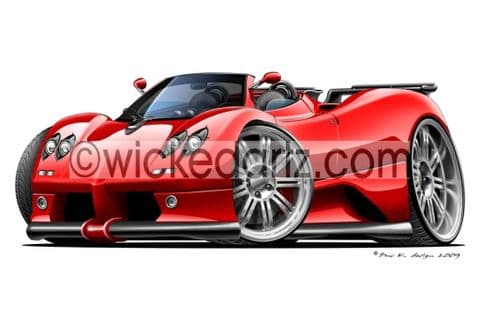Pagani Zonda Roadster Red DK (Items from £9.50)