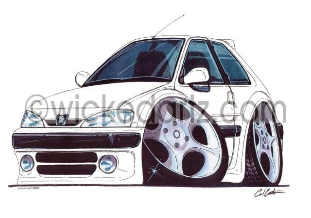 Peugeot 106 GTi White (Items from £9.50)
