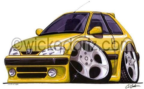Peugeot 106 GTi Yellow (Items from £9.50)