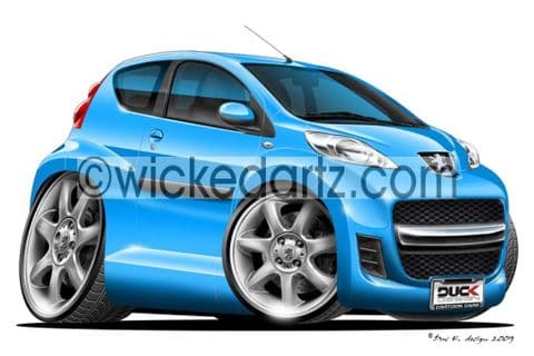 Peugeot 107 Blue DK (Items from £9.50)