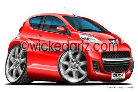Peugeot 107 Red DK (Items from £9.50)