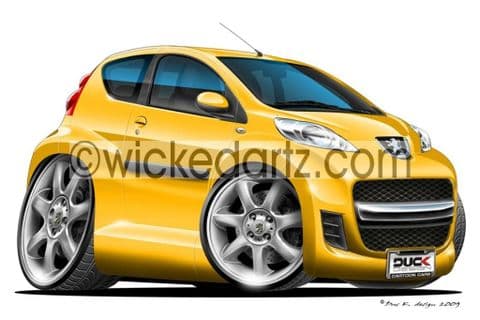 Peugeot 107 Yellow DK (Items from £9.50)