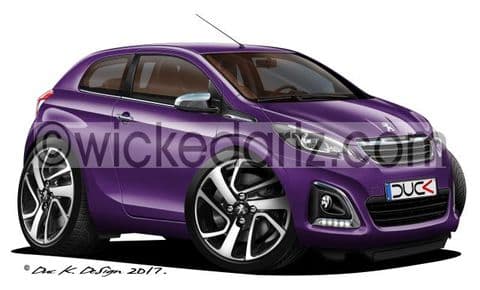 Peugeot 108 City Car 2014+ Purple DK (Items from £9.50)