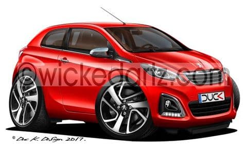 Peugeot 108 City Car 2014+ Red DK (Items from £9.50)