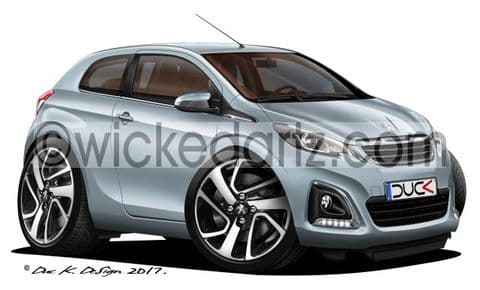 Peugeot 108 City Car 2014+ Silver DK (Items from £9.50)