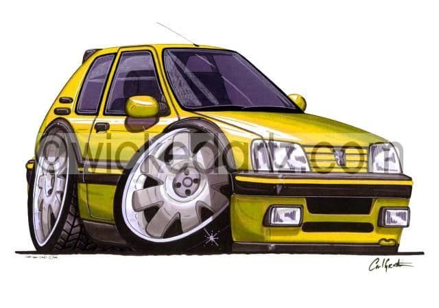 Peugeot 205 GTi Yellow (Items from £9.50)