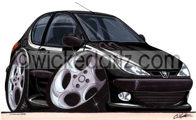 Peugeot 206 Black (Items from £9.50)