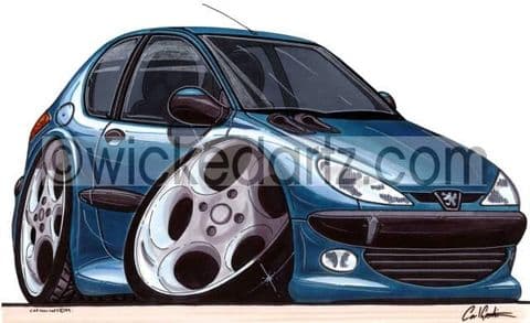 Peugeot 206 Blue (Items from £9.50)