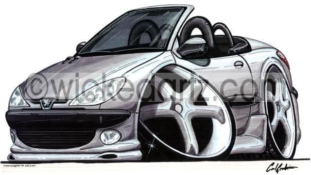 Peugeot 206 CC Silver (Items from £9.50)