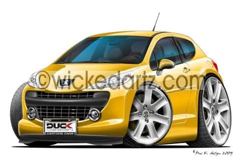Peugeot 207 Yellow DK (Items from £9.50)