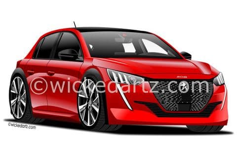 Peugeot 208 GT 2020+ Red (Items from £9.50)