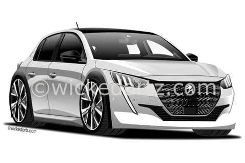 Peugeot 208 GT 2020+ Silver (Items from £9.50)