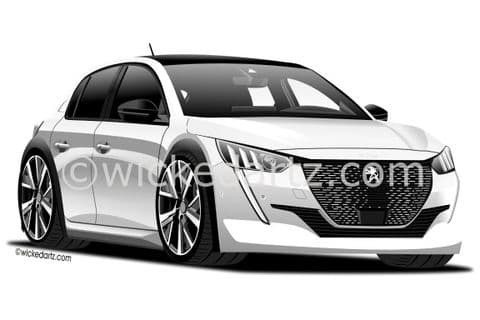 Peugeot 208 GT 2020+ White (Items from £9.50)