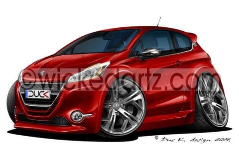 Peugeot 208 GTi Dark Red DK (Items from £9.50)