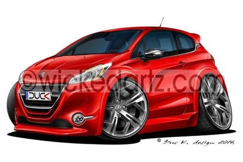 Peugeot 208 GTi Red DK (Items from £9.50)