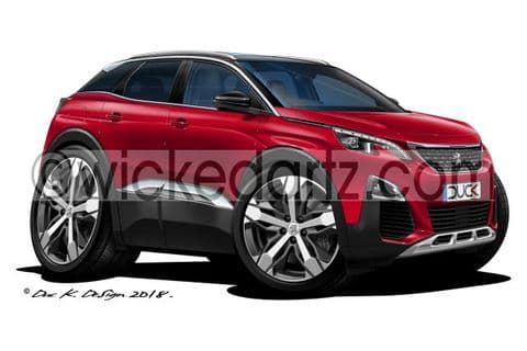 Peugeot 3008 SUV Dark Red DK (Items from £9.50)