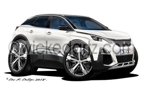 Peugeot 3008 SUV White DK (Items from £9.50)