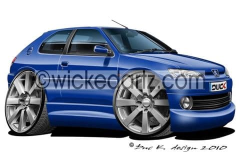Peugeot 306 Blue DK (Items from £9.50)