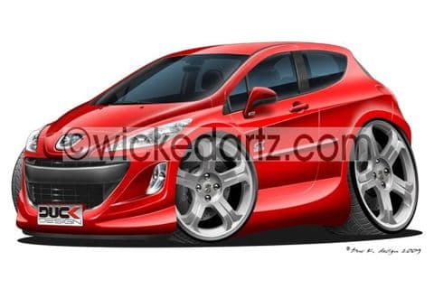 Peugeot 308 Red DK (Items from £9.50)