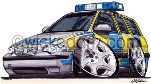 Police Volvo 'Battenberg' (Items from £9.50)
