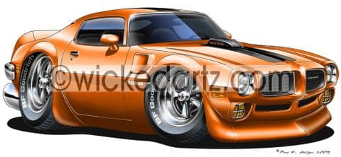 Pontiac Firebird Trans Am Orange DK (Items from £9.50)