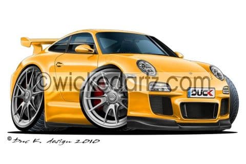 Porsche 911 GT3 Yellow DK (Items from £9.50)
