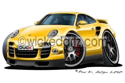 Porsche 911 Turbo S Yellow DK (Items from £9.50)