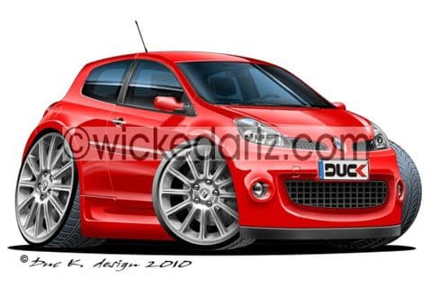 Renault Clio 197 RS MK3 Red DK (Items from £9.50)