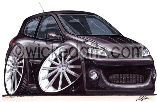 Affiche Publicitaire Originale Renault Clio Sport 197 - Encadrée, Art Mural Collection