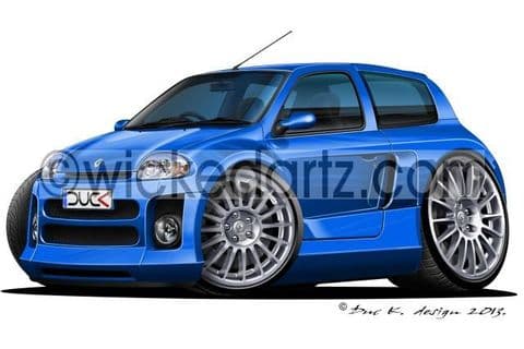 Renault Clio V6 Turbo Blue DK (Items from £9.50)