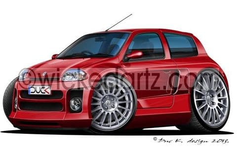Renault Clio V6 Turbo Dark Red DK (Items from £9.50)