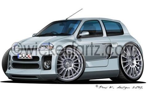 Renault Clio V6 Turbo Silver DK (Items from £9.50)