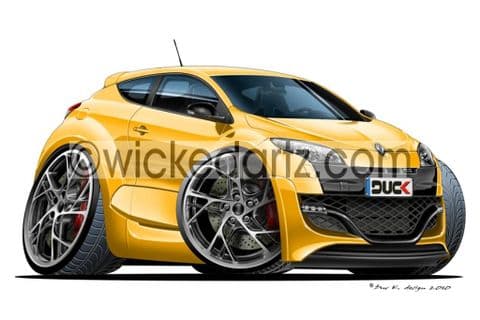 Renault Megane RS Yellow DK (Items from £9.50)