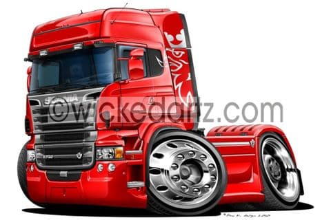 Scania R730 Cab Unit Red DK (Items from £9.50)