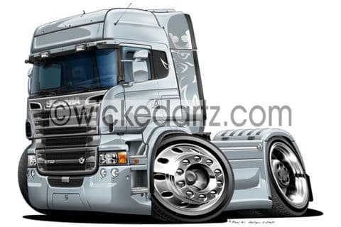Scania R730 Cab Unit Silver DK (Items from £9.50)