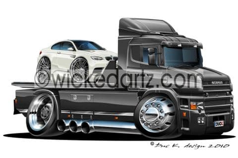 Scania Tow Truck with Car Black DK (Items from £9.50)